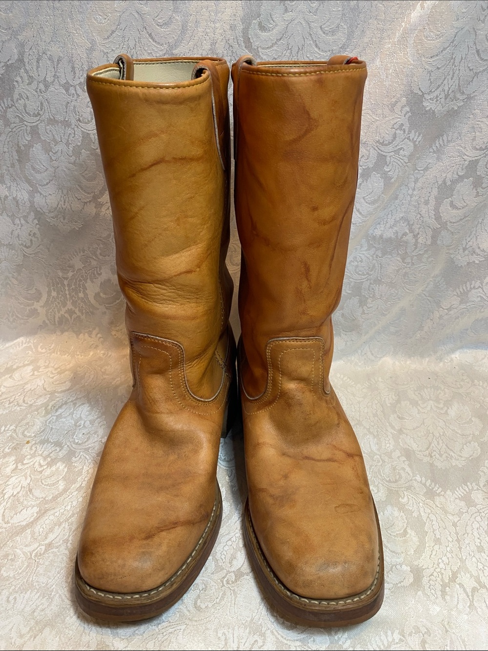 Vintage Dingo Brown Leather Campus Western Boots - Picture 2 of 5